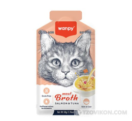 Wanpy Cat Пауч для кошек "Бульон" с лососем и тунцом
- отзывы